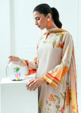 Minha By Amal Luxury Printed Lawn 3 Piece Unstitched Suit AM25MLL AM-03